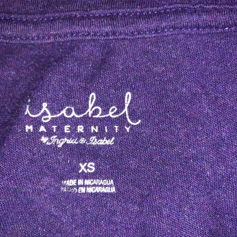 Purple Maternity V-neck Shirt